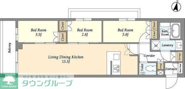 アジールコート練馬中村橋の物件間取画像